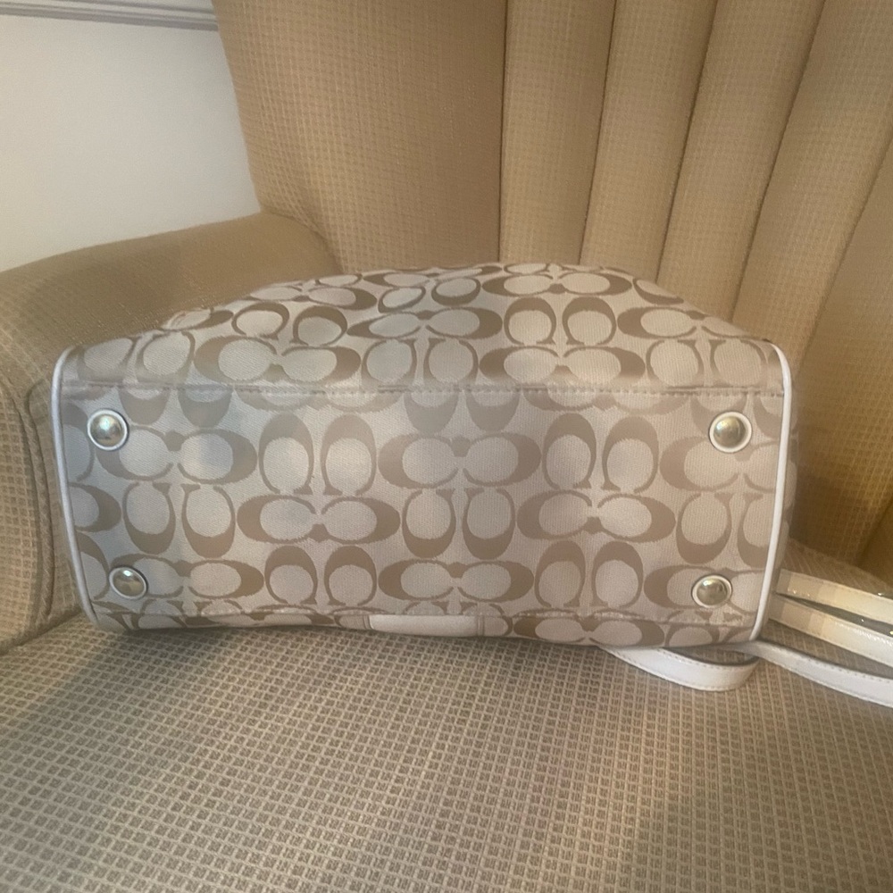Coach Signature stripe Nancy purse - GUC - Picture 8 of 13